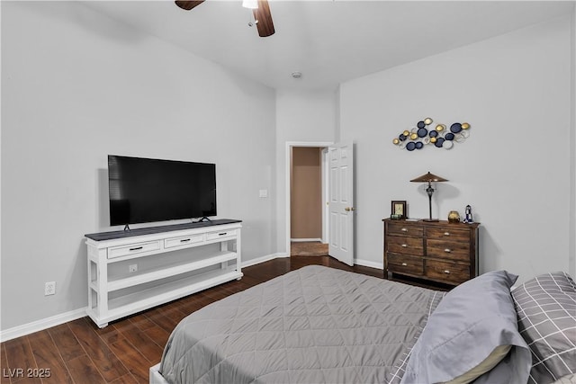 9362 Wilderness Glen Ave, Las Vegas, NV 89178 - bedroom featuring wood finished floors, baseboards, and a ceiling fan