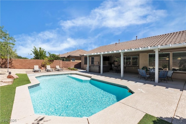 9362 Wilderness Glen Ave, Las Vegas, NV 89178 - view of swimming pool with a patio area