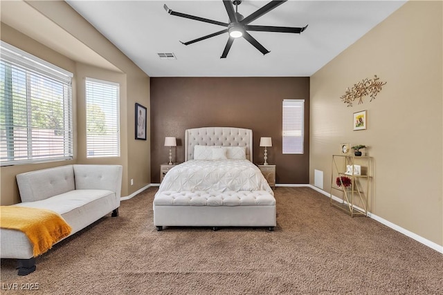 9362 Wilderness Glen Ave, Las Vegas, NV 89178 - bedroom with baseboards, carpet, and a ceiling fan