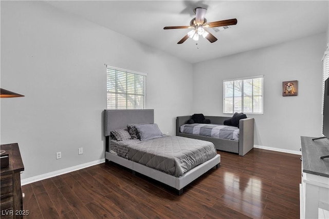 9362 Wilderness Glen Ave, Las Vegas, NV 89178 - bedroom featuring wood finished floors, baseboards, and ceiling fan