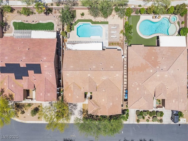 9362 Wilderness Glen Ave, Las Vegas, NV 89178 - drone / aerial view of a pool area