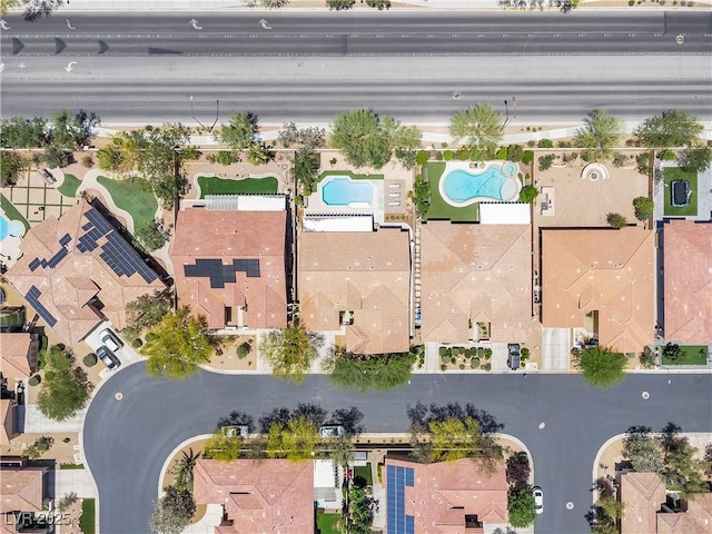 9362 Wilderness Glen Ave, Las Vegas, NV 89178 - aerial view of property and surrounding area featuring a pool