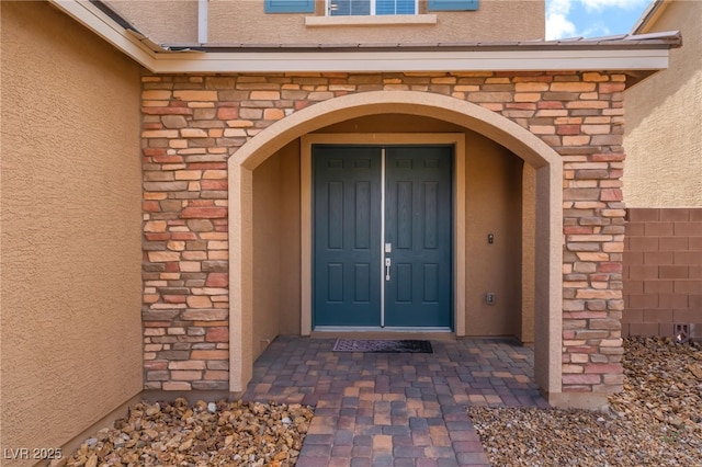 7107 Calvert Cliffs St, North Las Vegas, NV 89084 - property entrance with stucco siding