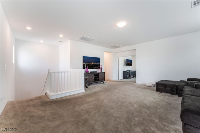 7107 Calvert Cliffs St, North Las Vegas, NV 89084 - carpeted living area with recessed lighting and baseboards