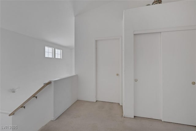 2147 Bridle Wreath Ln, Las Vegas, NV 89156 - hall featuring light carpet and an upstairs landing