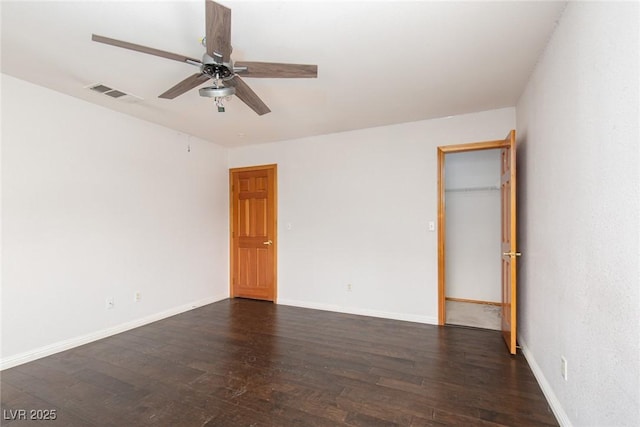 1924 Coralino Dr, Henderson, NV 89074 - unfurnished room with ceiling fan, dark wood-style floors, and baseboards