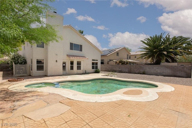 1924 Coralino Dr, Henderson, NV 89074 - view of swimming pool with a fenced backyard, a patio area, and a pool with connected hot tub