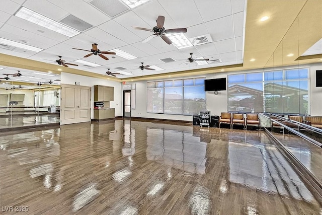 6039 Tokara Ave, Las Vegas, NV 89122 - miscellaneous room featuring wood finished floors, ceiling fan, and baseboards