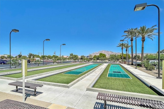 6039 Tokara Ave, Las Vegas, NV 89122 - view of community featuring a bocce ball area and a mountain view