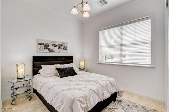 350 Gandara St, Las Vegas, NV 89138 - bedroom with a chandelier, crown molding, and baseboards