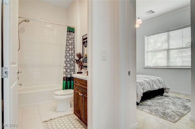 350 Gandara St, Las Vegas, NV 89138 - full bath featuring vanity, toilet, and shower / bath combination with curtain