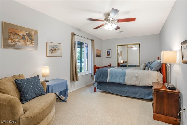 197 Ebb Tide Cir, Las Vegas, NV 89123 - bedroom with carpet floors, baseboards, and a ceiling fan