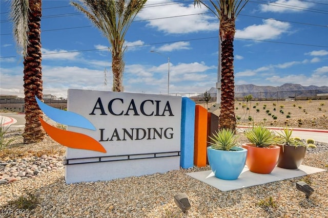5236 Sunstone Mesa Dr, Las Vegas, NV 89166 - community sign with a mountain view