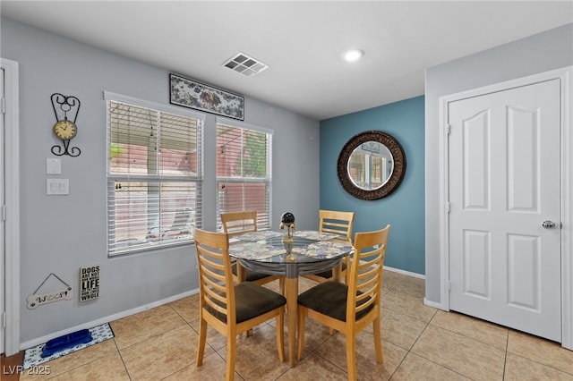 10440 Bay Ginger Ln, Las Vegas, NV 89135 - dining room with baseboards, light tile patterned flooring, and recessed lighting