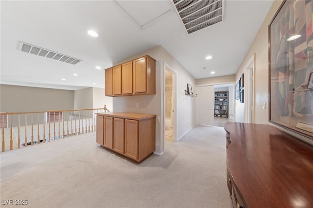 6999 Stone Meadows Ave, Las Vegas, NV 89142 - hallway with light carpet, recessed lighting, and baseboards