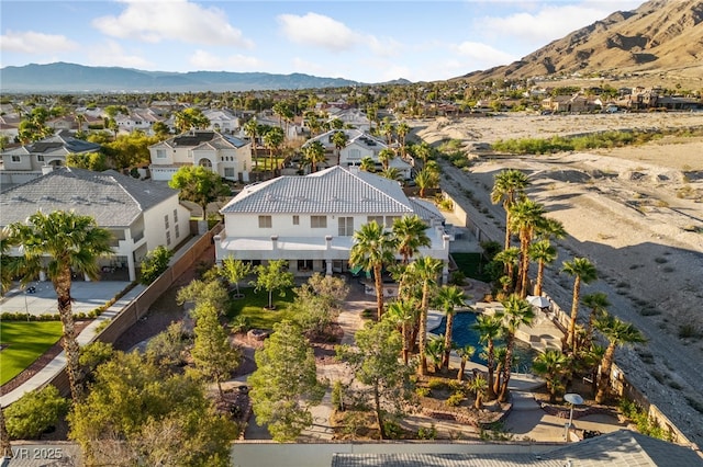 6999 Stone Meadows Ave, Las Vegas, NV 89142 - aerial view of residential area featuring a mountain backdrop