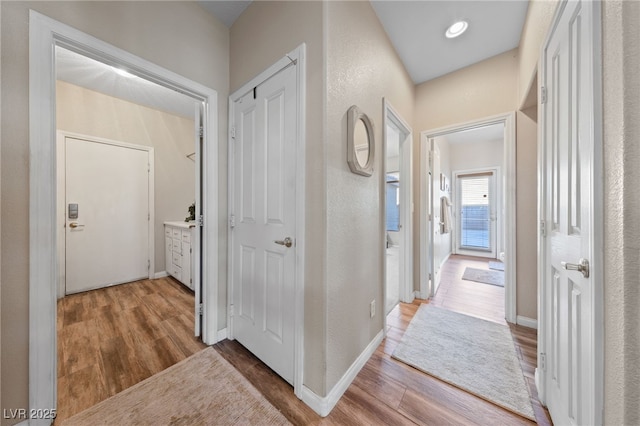 6999 Stone Meadows Ave, Las Vegas, NV 89142 - hall with wood finished floors and baseboards