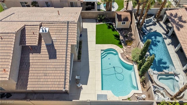 8714 Las Posas Ave, Las Vegas, NV 89147 - aerial view of property and surrounding area with a pool area