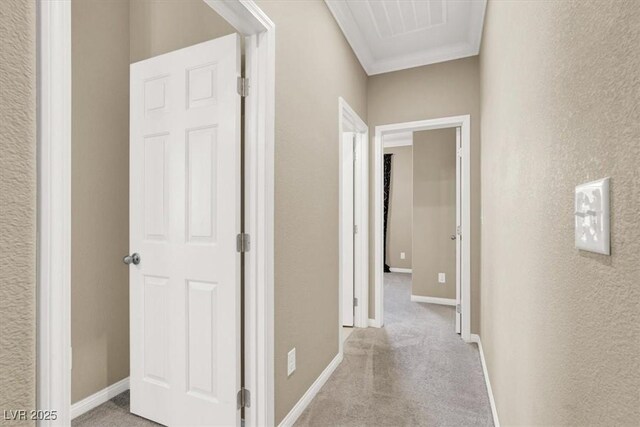 7428 Alamo Ranch Ave, Las Vegas, NV 89179 - corridor featuring light carpet and baseboards