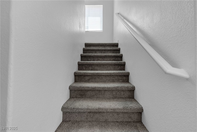 4149 Dignified Ct, North Las Vegas, NV 89032 - stairway with a textured wall