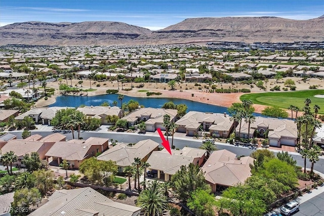 5068 Rivedro St, Las Vegas, NV 89135 - aerial view of residential area with a water and mountain view and a golf course