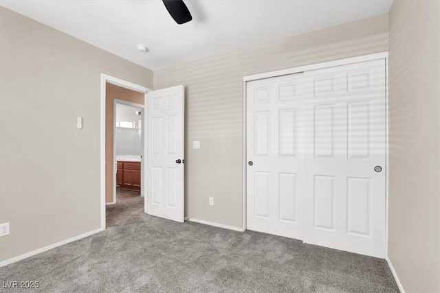 10230 Viterbo St, Las Vegas, NV 89183 - unfurnished bedroom featuring carpet floors, baseboards, a closet, and ceiling fan