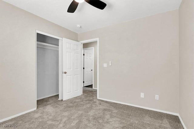 10230 Viterbo St, Las Vegas, NV 89183 - unfurnished bedroom with carpet floors, baseboards, a closet, and a ceiling fan