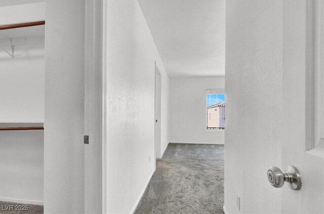 10230 Viterbo St, Las Vegas, NV 89183 - hallway featuring carpet floors, a textured wall, and baseboards