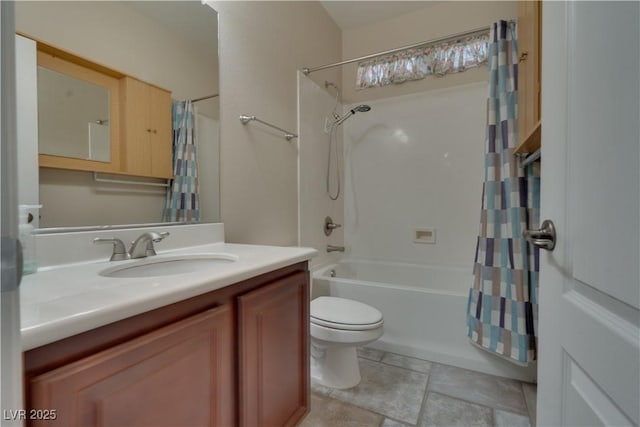 5912 Kit Cove Ct, Las Vegas, NV 89131 - full bathroom with toilet, vanity, and shower / tub combo with curtain