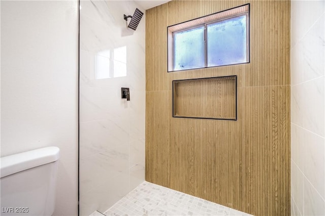 5239 Elgin Cir, Las Vegas, NV 89122 - bathroom with toilet and tiled shower