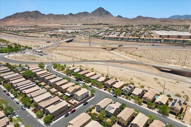 2276 Sky Island Dr, Henderson, NV 89002 - aerial perspective of suburban area featuring a mountain backdrop
