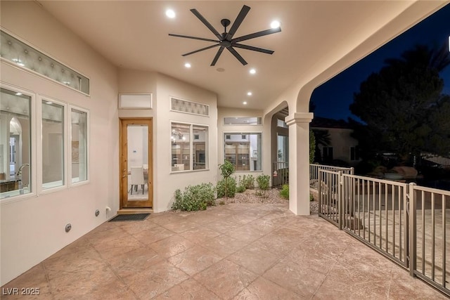 8130 Cassian Ct, Las Vegas, NV 89129 - view of patio / terrace featuring ceiling fan