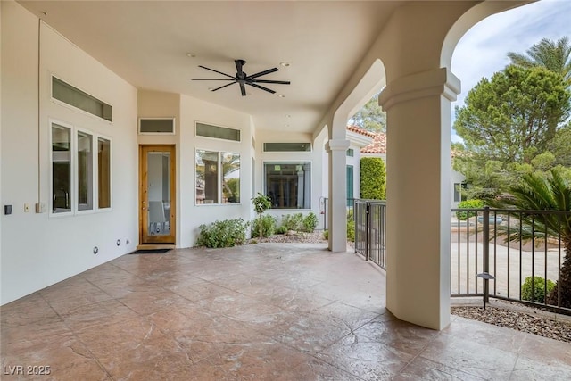 8130 Cassian Ct, Las Vegas, NV 89129 - view of patio with ceiling fan