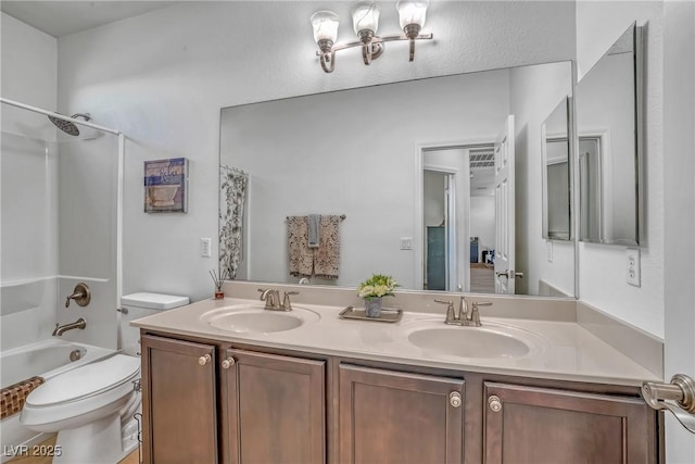 153 Via Di Mello, Henderson, NV 89011 - full bath with double vanity, toilet, and shower / tub combo