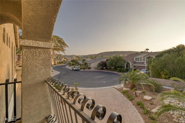 11158 Antonine Wall Ct, Las Vegas, NV 89141 - patio terrace at dusk with a residential view