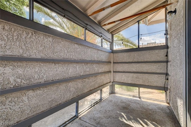227 N Lamb Blvd Unit B, Las Vegas, NV 89110 - unfurnished sunroom featuring vaulted ceiling