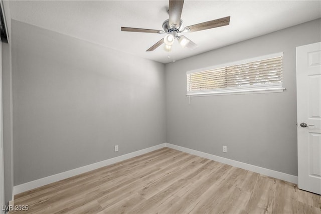 5817 Glen Eagles Ln, Las Vegas, NV 89108 - spare room featuring light wood finished floors, baseboards, and ceiling fan