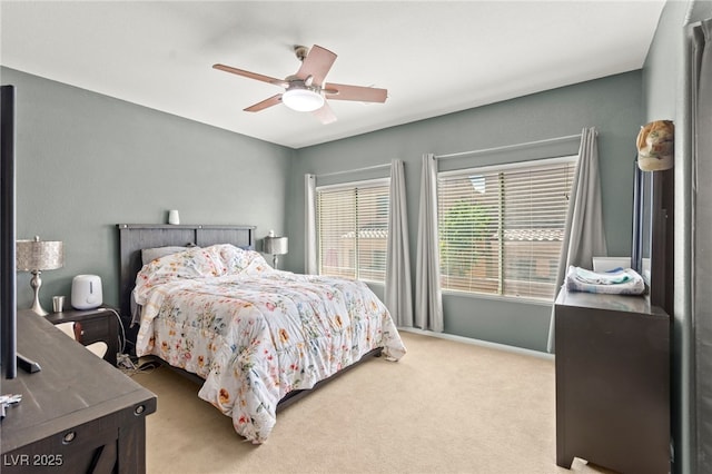 7641 Lani Dawn St, Las Vegas, NV 89149 - bedroom with carpet, a ceiling fan, and baseboards