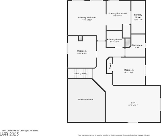 7641 Lani Dawn St, Las Vegas, NV 89149 - floor plan / room layout
