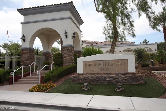 3440 Crystal Tower St, Las Vegas, NV 89129 - community / neighborhood sign with fence