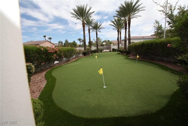 3440 Crystal Tower St, Las Vegas, NV 89129 - surrounding community with an area to practice putting and fence