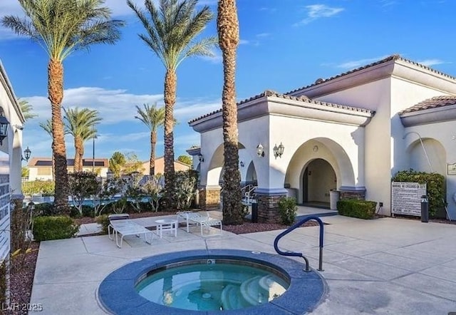 3440 Crystal Tower St, Las Vegas, NV 89129 - view of pool with a patio area and a hot tub