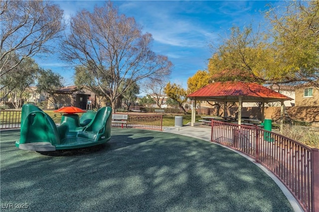 7632 Calico Fields St, Las Vegas, NV 89149 - view of playground with a gazebo and fence