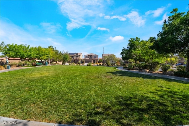view of grassy yard