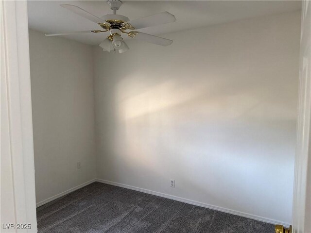 311 Glenoaks St, Pahrump, NV 89048 - unfurnished room with dark carpet, ceiling fan, and baseboards