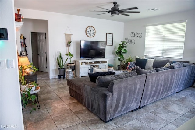 5733 Coral Sun St, North Las Vegas, NV 89031 - living area featuring ceiling fan