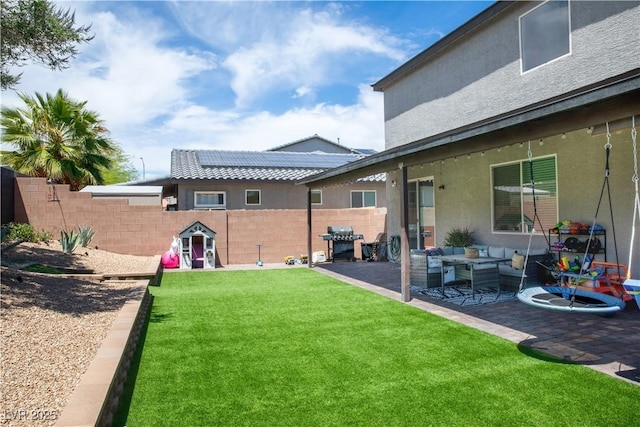 5733 Coral Sun St, North Las Vegas, NV 89031 - view of yard with an outdoor hangout area and a patio