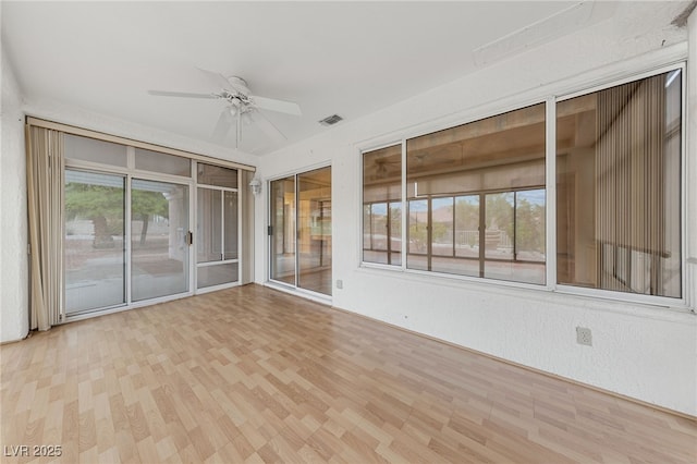 9917 Arbuckle Dr, Las Vegas, NV 89134 - unfurnished sunroom featuring a ceiling fan