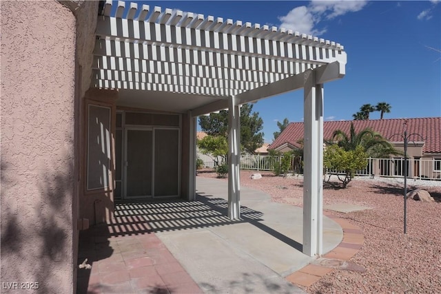 9917 Arbuckle Dr, Las Vegas, NV 89134 - view of patio / terrace with fence and a pergola