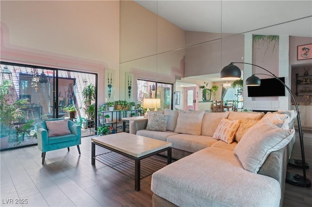 2479 Domingo St, Las Vegas, NV 89121 - living area featuring high vaulted ceiling
